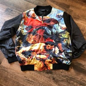 Hudson zip up bomber jacket with artwork